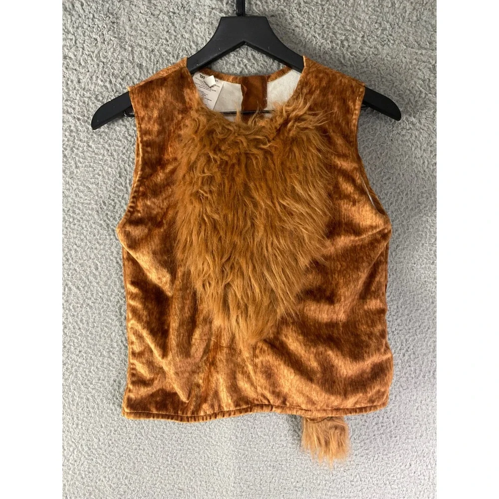 Toys R Us Lion Costume Toddler 3T Plush Vest Tail Halloween Animal Dress Up